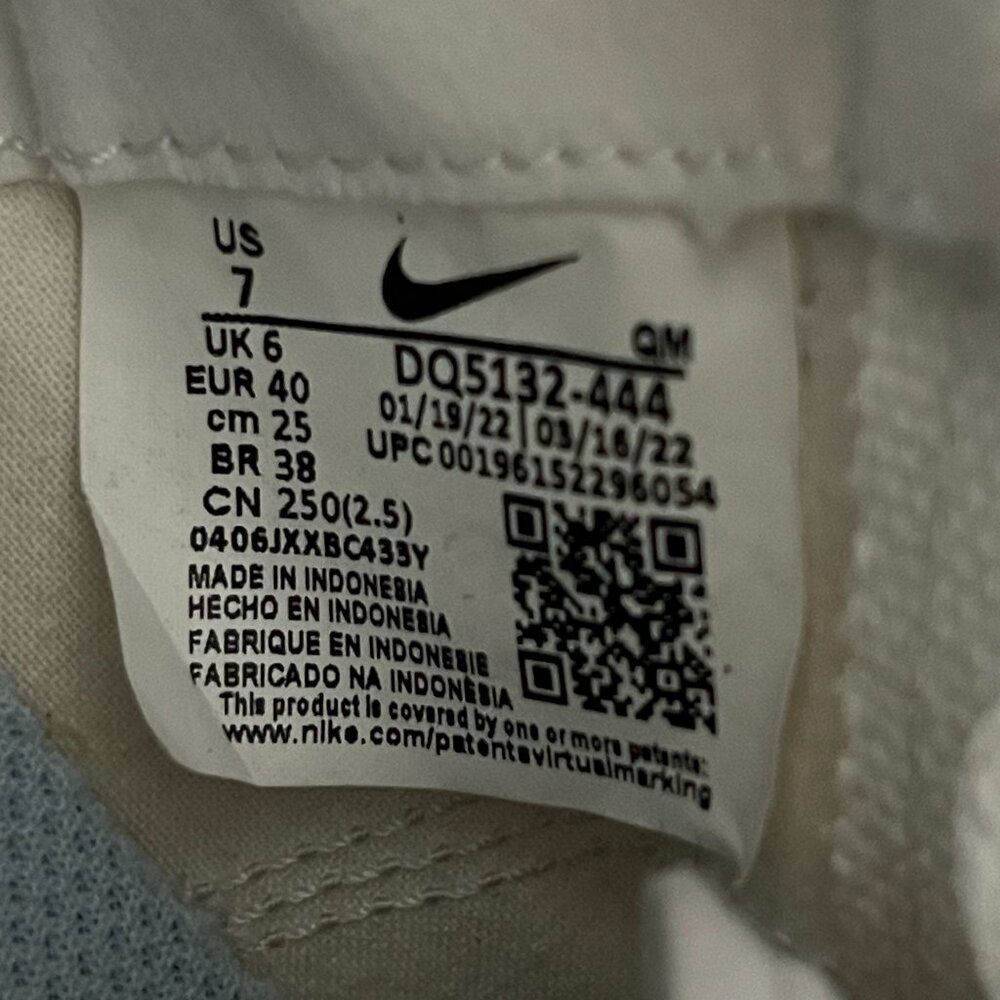 Nike Blazer Court Mid Premium SB Celestine Blue Shoes DQ5132-44 Size 7 WORN ONCE - Picture 10 of 10